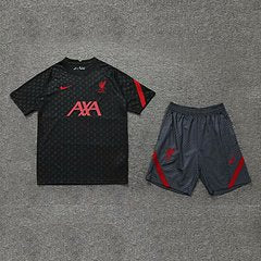 Kit Camisa + Short Treino Liverpool Preto 21/22