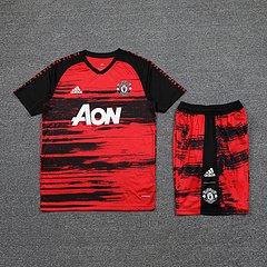 Kit Camisa + Short Manchester United Treino Vermelho