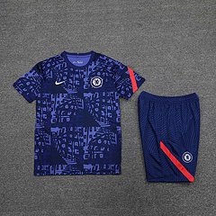 Kit Camisa + Short Chelsea Treino Azul 21/22