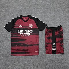 Kit Camisa + Short Arsenal Treino Vermelho 21/22