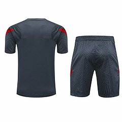Kit Camisa + Short Liverpool Preto Treino 21/22
