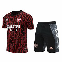 Kit Camisa + Short Treino Arsenal Vermelho 21/22