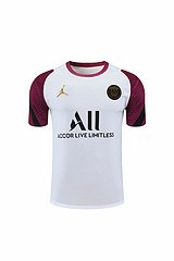 Kit Camisa + Short PSG Treino Branco+ Vinho 21/22
