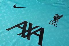 Kit Camisa + Short Treino Liverpool Azul 21/22