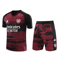 Kit Camisa + Short Arsenal Treino Vermelho 21/22