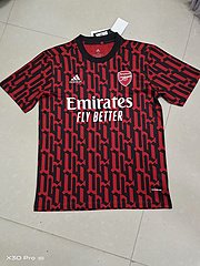 Kit Camisa + Short Treino Arsenal Vermelho 21/22